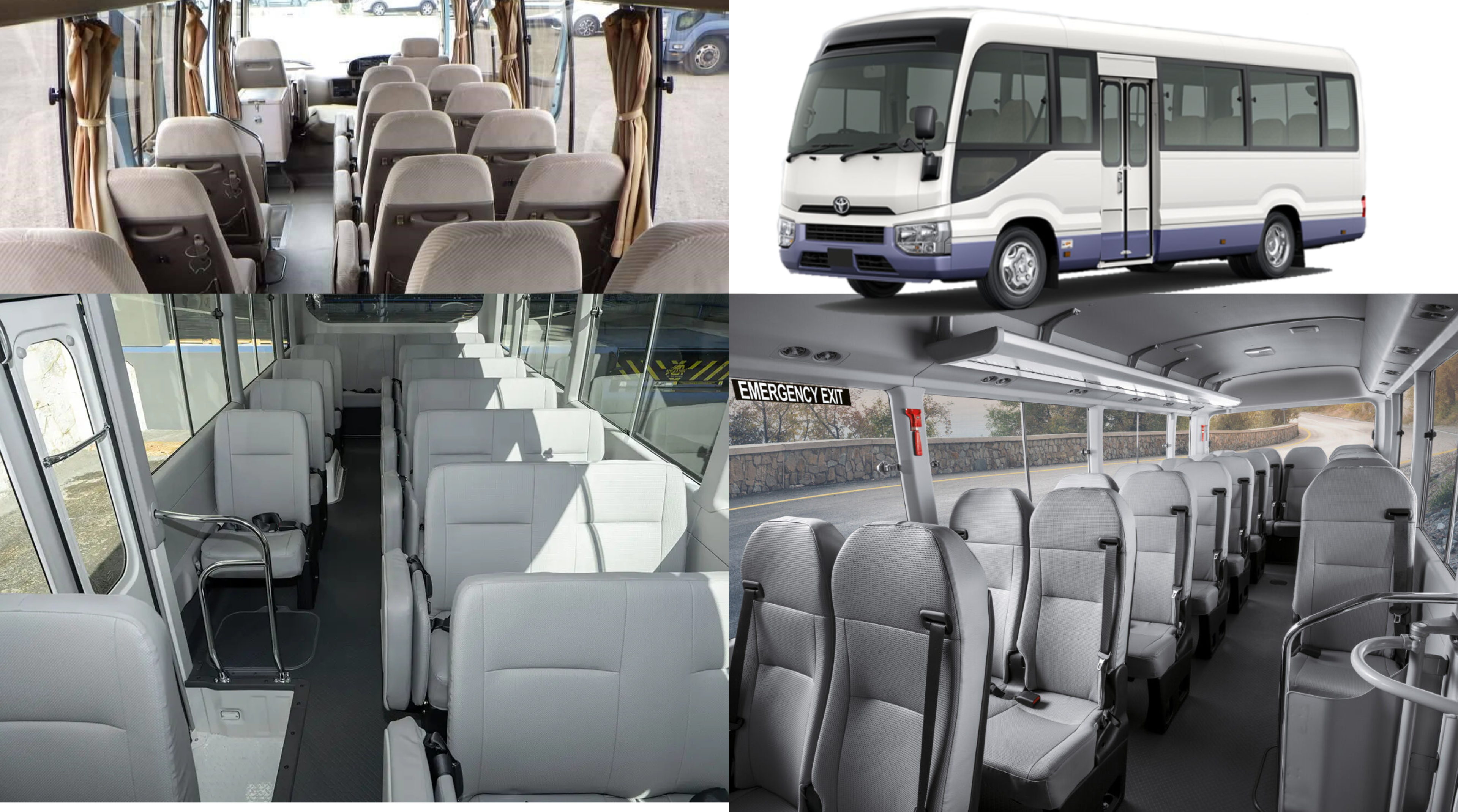 Interior of an AUVIA Business Class Executive Shuttle — clean, spacious seating with individual headrests